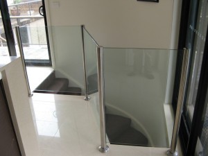 Semi Framed Stainless Steel and Glass  